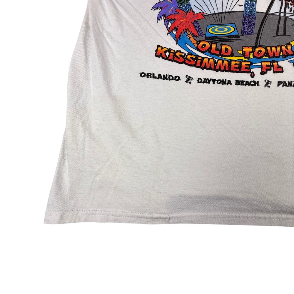 Slingshot Vomatron T-Shirt Old Town Kissimmee FL White Youth Large Gildan Tee - Picture 7 of 7